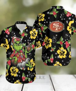 Aloha Grinch Relax Christmas NFL San Francisco 49ers Hawaiian Shirt AOP For Men And Women