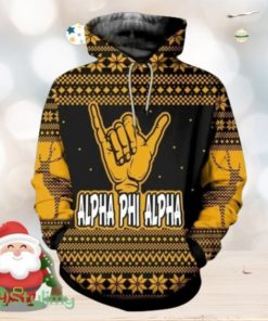 Alpha Phi Alpha Christmas Hand Sign Hoodie 3D All Over Print