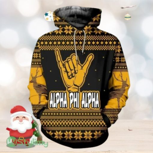 Alpha Phi Alpha Christmas Hand Sign Hoodie 3D All Over Print