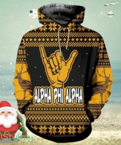 Alpha Phi Alpha Christmas Hand Sign Hoodie 3D All Over Print