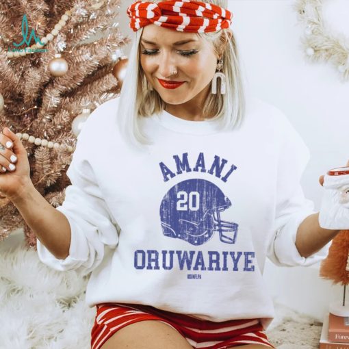 Amani Oruwariye New York G Helmet Font Shirt