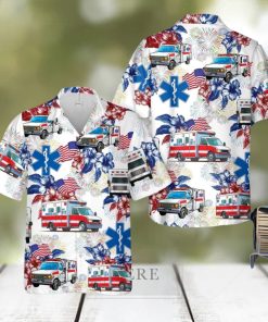 Ambulance EMS, 4th Of July Aloha Hawaiian Shirt Beach Gift Short Sleeve Shirt