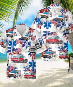 Ambulance EMS, 4th Of July Aloha Hawaiian Shirt Beach Gift Short Sleeve Shirt