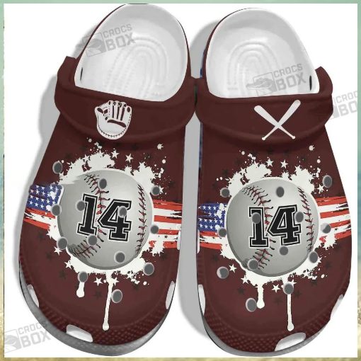 America Flag Vector Custom Crocs – 14Th Outdoor Baseball Crocs