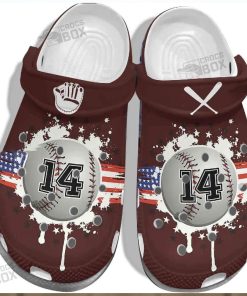 America Flag Vector Custom Crocs – 14Th Outdoor Baseball Crocs