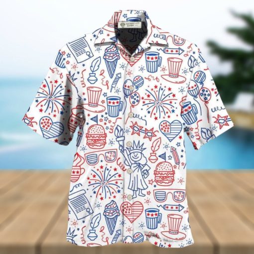 America Independence Day Fourth Of July Cool Art Hawaiian Shirt