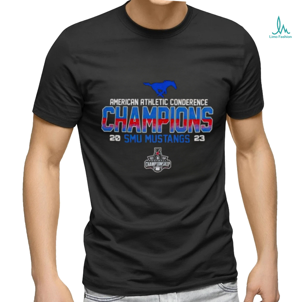 American Athletic Conderence Champions SMU Mustangs 2023 T Shirt American Athletic Conderence Champions SMU Mustangs 2023 T Shirt