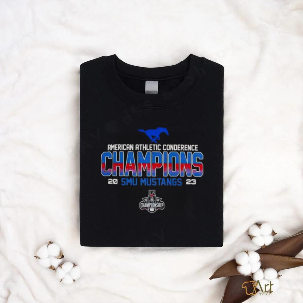 American Athletic Conderence Champions SMU Mustangs 2023 T Shirt American Athletic Conderence Champions SMU Mustangs 2023 T Shirt