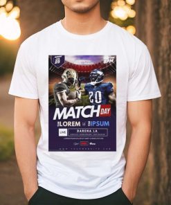 American Football Match Lorem Vs Team Ipsum Poster Shirt