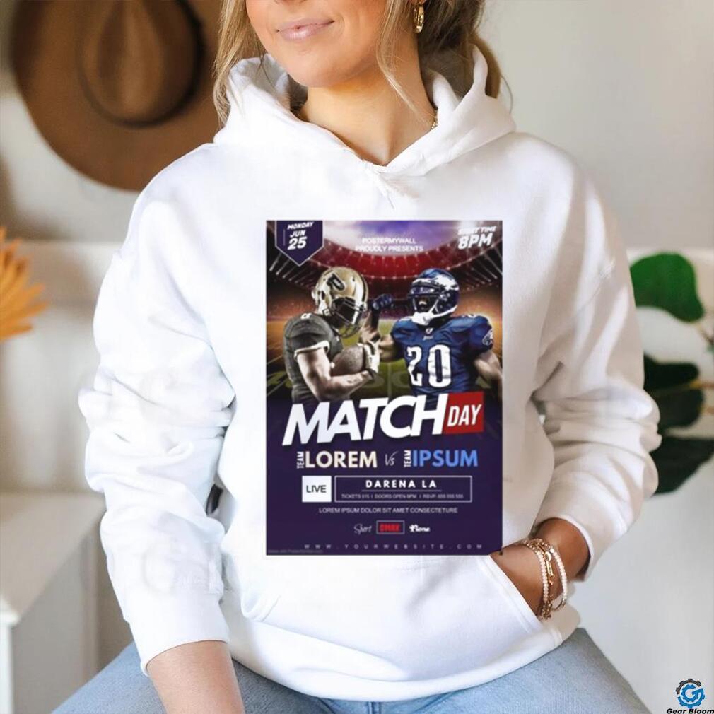 American Football Match Lorem Vs Team Ipsum Poster Shirt American Football Match Lorem Vs Team Ipsum Poster Shirt