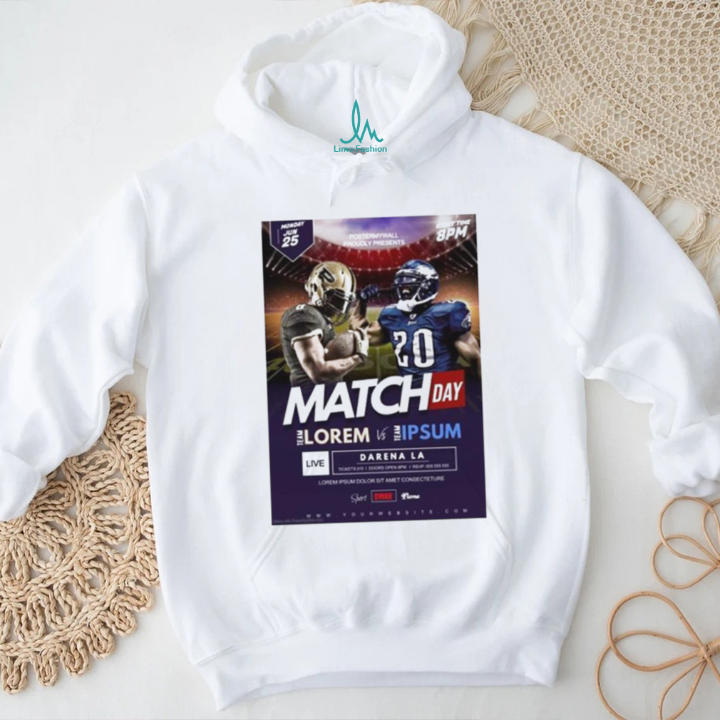 American Football Match Lorem Vs Team Ipsum Poster Shirt American Football Match Lorem Vs Team Ipsum Poster Shirt