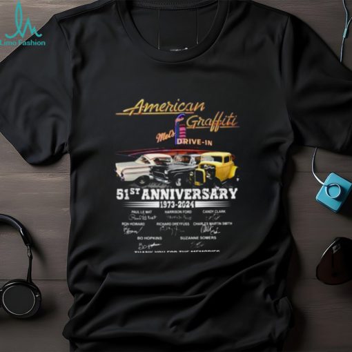American Graffiti Mel’s Drive in 51st Anniversary 1973 – 2024 Thank You For The Memories T Shirt