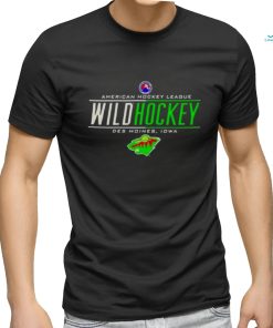 American Hockey League Wild Hockey Des Moines Iowa Minnesota Wild Logo T shirt