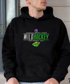 American Hockey League Wild Hockey Des Moines Iowa Minnesota Wild Logo T shirt