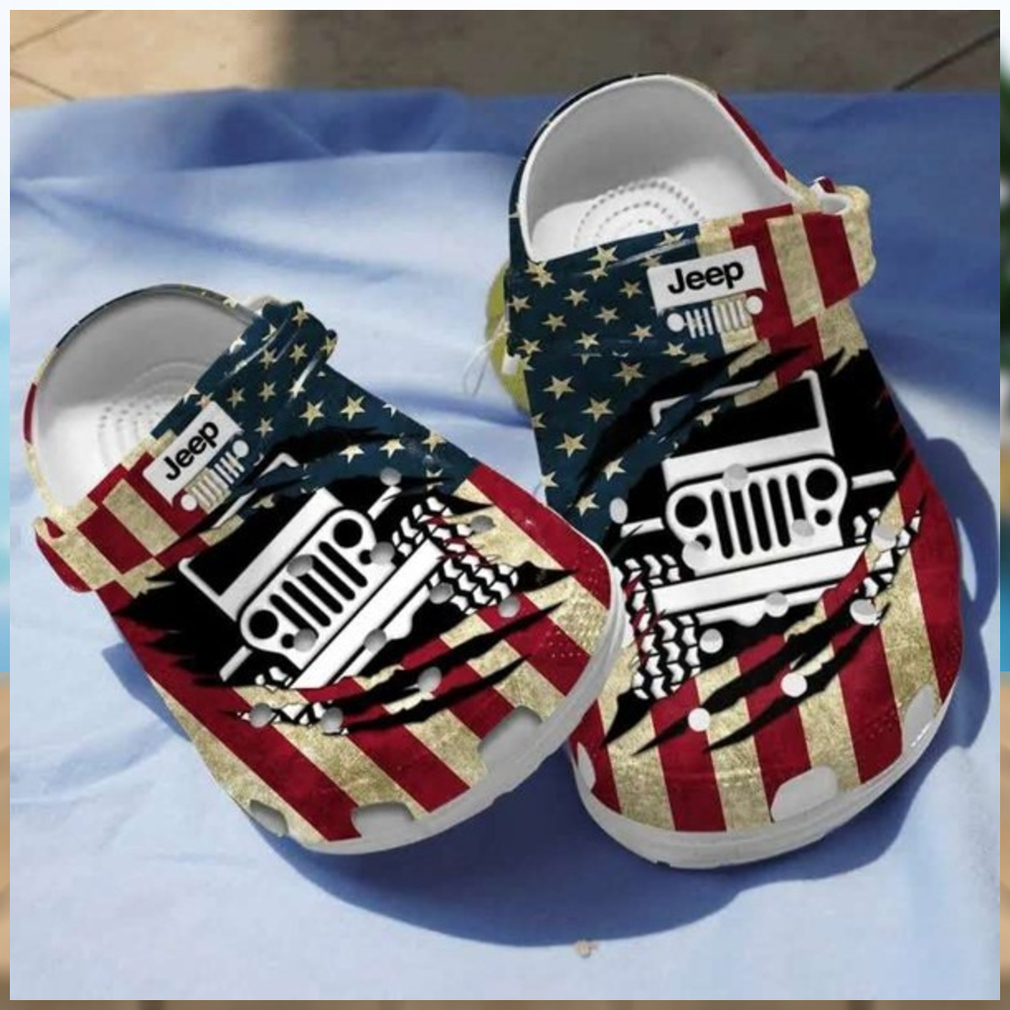 American Jeep Crocs Crocband Clog Shoes For Jeep Lover American Jeep Crocs Crocband Clog Shoes For Jeep Lover