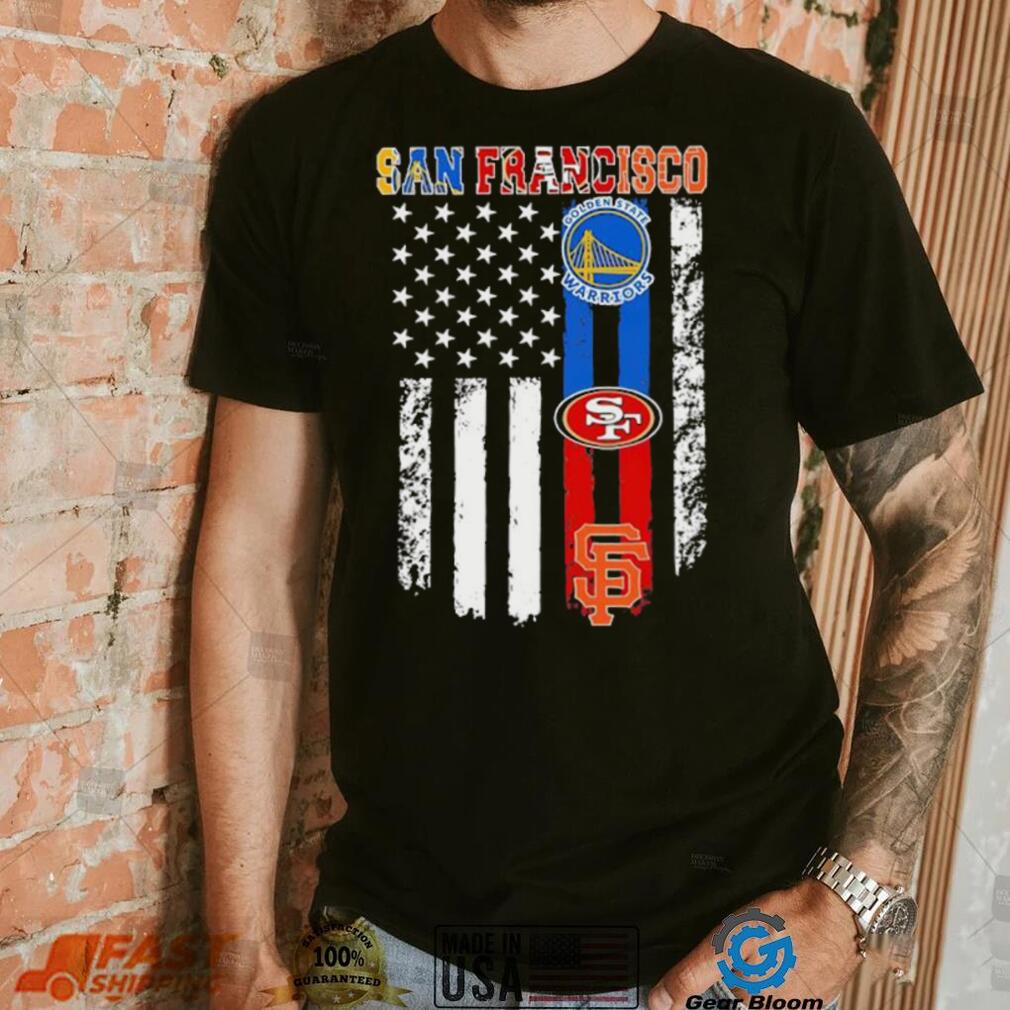 American flag San Francisco all sports team shirt American flag San Francisco all sports team shirt