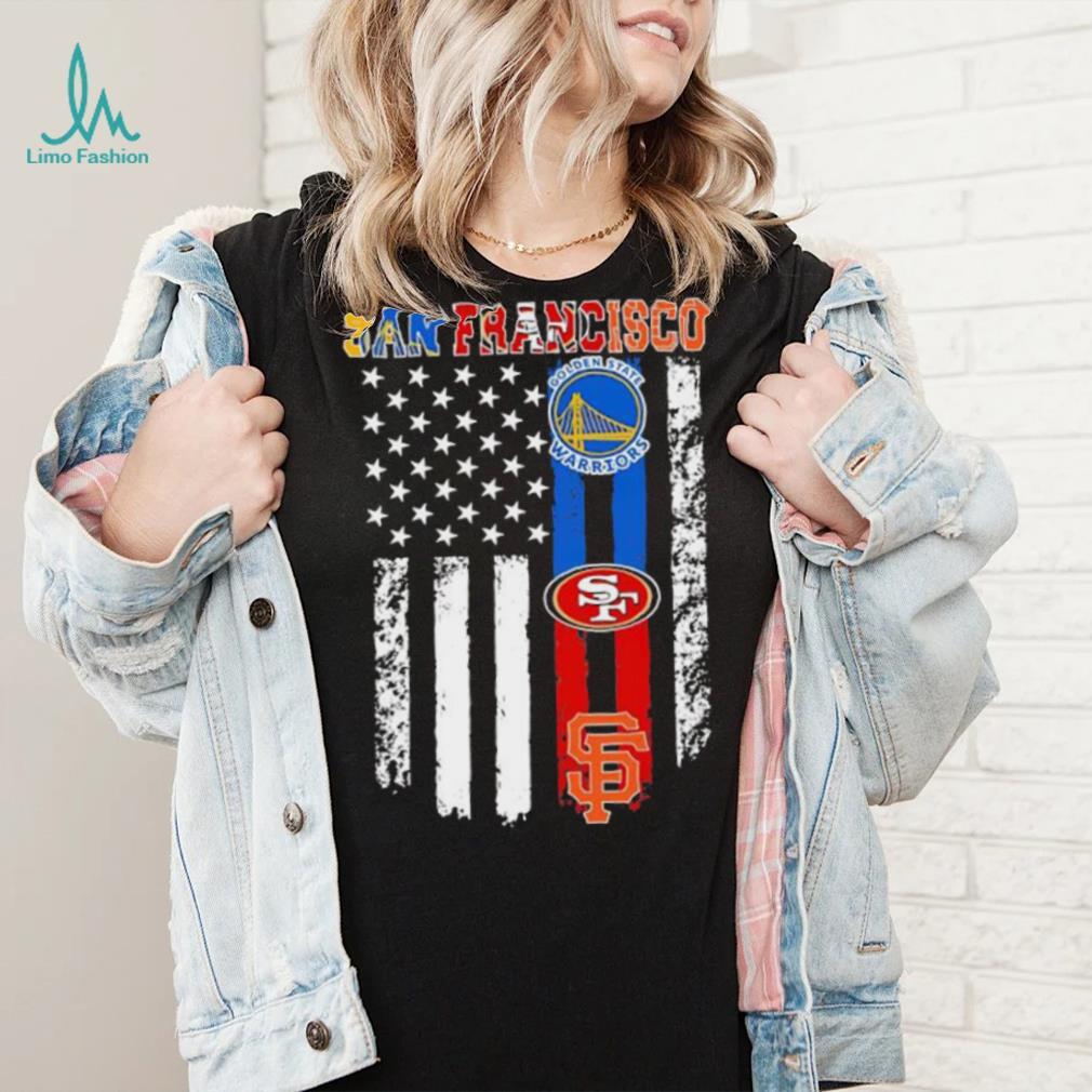 American flag San Francisco all sports team shirt American flag San Francisco all sports team shirt