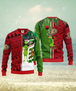 Anaheim Ducks Grinch & Scooby doo Christmas Ugly Sweater