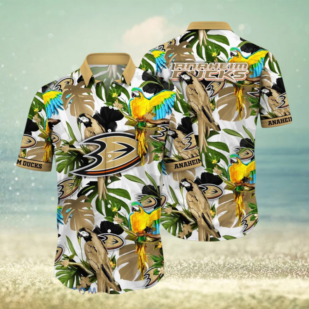 Anaheim Ducks NHL Flower Hawaiian Shirt Best Gift Idea For Fans Anaheim Ducks NHL Flower Hawaiian Shirt Best Gift Idea For Fans