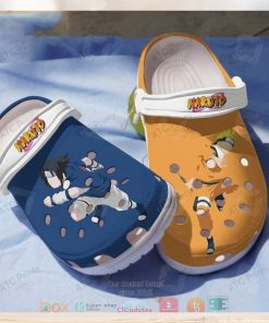 Anime Sasuke And Naruto Crocs Clog Shoes