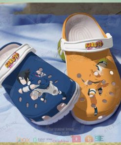 Anime Sasuke And Naruto Crocs Clog Shoes