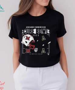 Appalachian State Mountaineers vs Miami RedHawks Helmet Avocados from Mexico 2023 Cure Bowl Classic T Shirt
