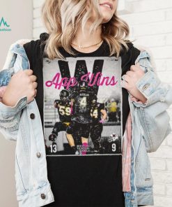Appalachian state mountaineers football app wins 13 9 become 2023 cure bowl champions poster shirt
