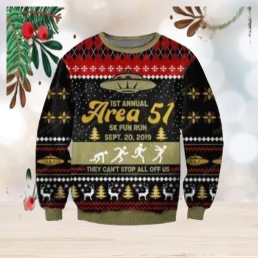 Area 51 3D Knitting Pattern Print Ugly Christmas Sweater Perfect Holiday Gift