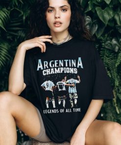 Argentina Champions Legends Of All Time Signatures T Shirt