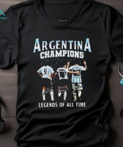 Argentina Champions Legends Of All Time Signatures T Shirt