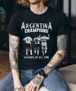Argentina Champions Legends Of All Time Signatures T Shirt