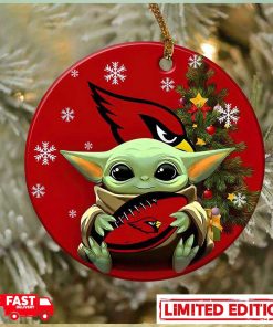 Arizona Cardinals Baby Yoda NFL 2023 Christmas Tree Decorations Ornament