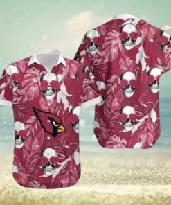 Arizona Cardinals Coconut Leaves And Skulls Hawaii Shirt Summer Collections