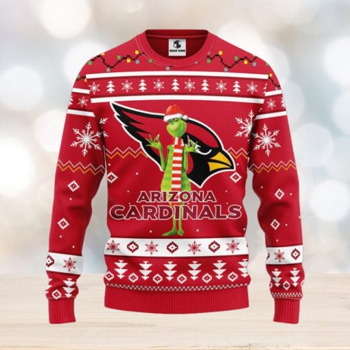 Arizona Cardinals Funny Grinch Christmas Ugly Sweater