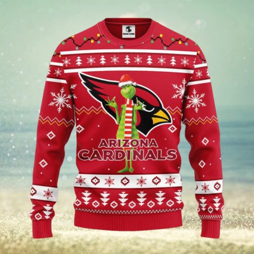 Arizona Cardinals Funny Grinch Christmas Ugly Sweater