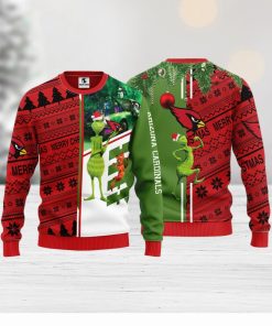 Arizona Cardinals Grinch & Scooby Doo Christmas Ugly Sweater 1