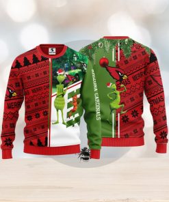 Arizona Cardinals Grinch & Scooby Doo Christmas Ugly Sweater 1