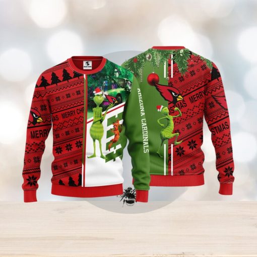 Arizona Cardinals Grinch & Scooby Doo Christmas Ugly Sweater 1