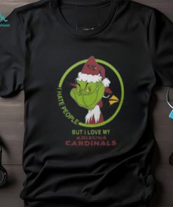 Arizona Cardinals NFL Christmas Grinch Shirt I Hate People But I Love My Arizona Cardinals