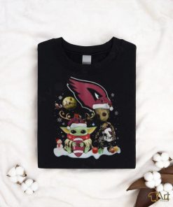 Arizona Cardinals Shirt Baby Yoda And Groot Santa Christmas shirt
