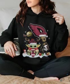 Arizona Cardinals Shirt Baby Yoda And Groot Santa Christmas shirt