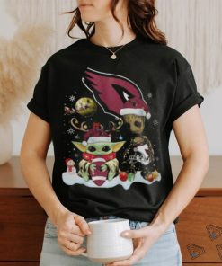 Arizona Cardinals Shirt Baby Yoda And Groot Santa Christmas shirt