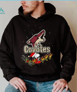 Arizona Coyotes NHL Santa Snoopy and Woodstock Christmas T Shirt, hoodie, sweater, long sleeve and tank top Arizona Coyotes NHL Santa Snoopy and Woodstock Christmas T Shirt