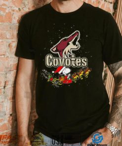 Arizona Coyotes NHL Santa Snoopy and Woodstock Christmas T Shirt, hoodie, sweater, long sleeve and tank top Arizona Coyotes NHL Santa Snoopy and Woodstock Christmas T Shirt