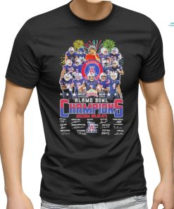 Arizona wildcats 2023 alamo bowl champions team player name signature shirt
