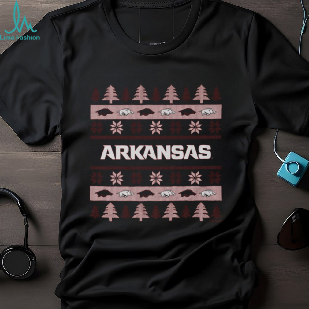 Arkansas Razorbacks Holiday Christmas Tree T Shirt Arkansas Razorbacks Holiday Christmas Tree T Shirt