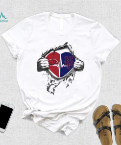 Arkansas Razorbacks vs New York Mets heart logo shirt