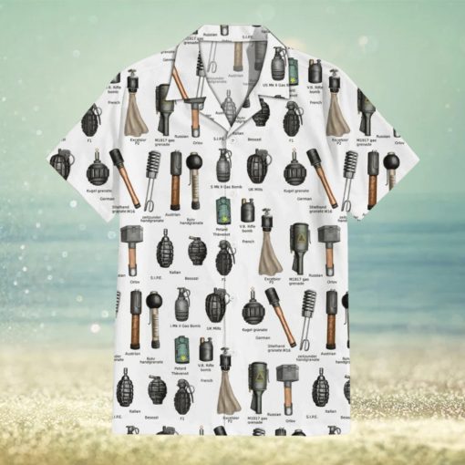 Armory Bomb Grenade Explosion Cuban Collar Hawaiian Shirt