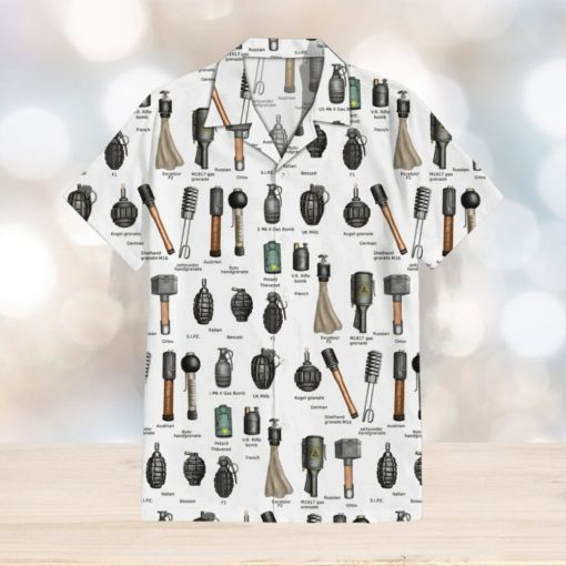 Armory Bomb Grenade Explosion Cuban Collar Hawaiian Shirt