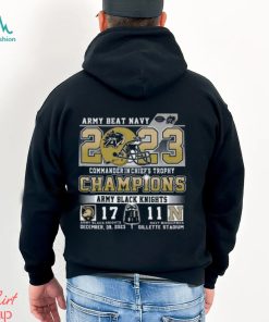 Army Beat Navy 2023 Commander In Chief’s Trophy Champions Army Black Knights 17 – 11 Navy Midshipmen Shirt